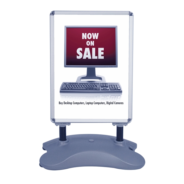 32" x 46.5" outdoor, double-sided water base frame with wheels.... from ASI 30442 Above & Beyond Advertising Products