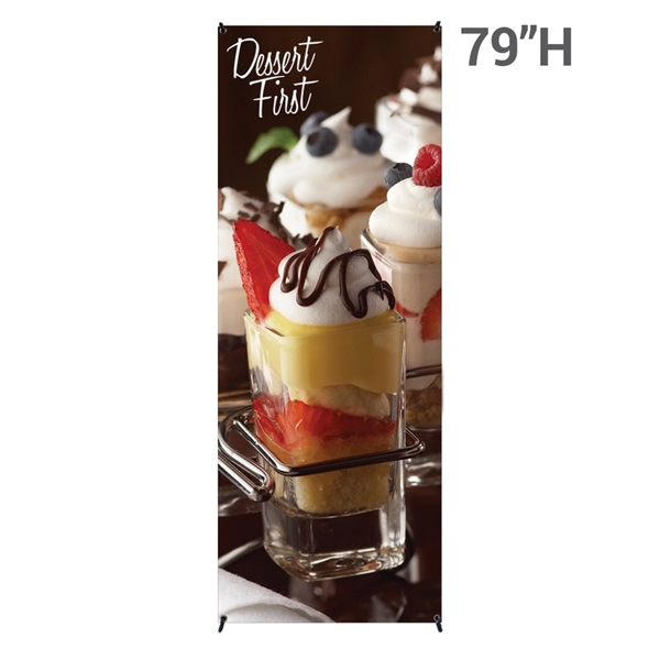 31.5" x 79" economical X-style banner stand.... from ASI 30442 Above & Beyond Advertising Products