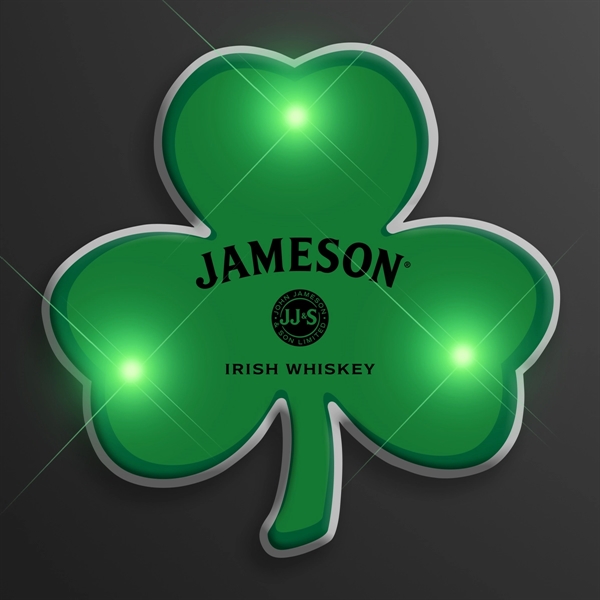 Blank or imprinted. Blinky green shamrock lights.... from ASI 34194 ALightPromos / Alight Promotional Products