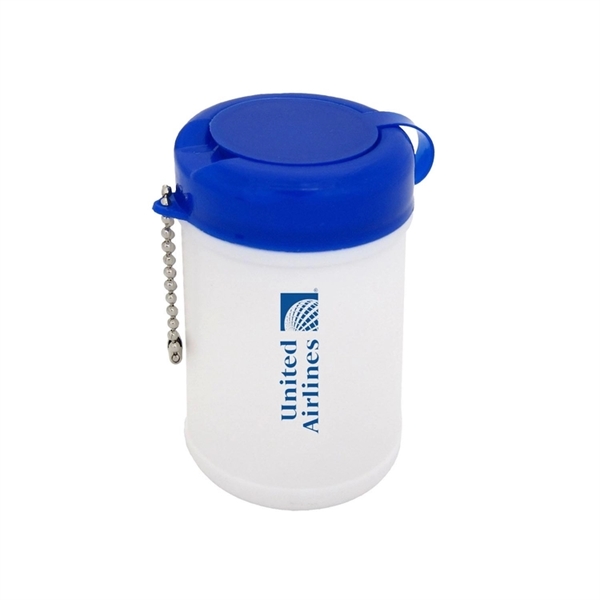 30 antibacterial, alcohol-free wipes in a canister made from non-woven spun... from ASI 92980 WOV-IN® / Promopet