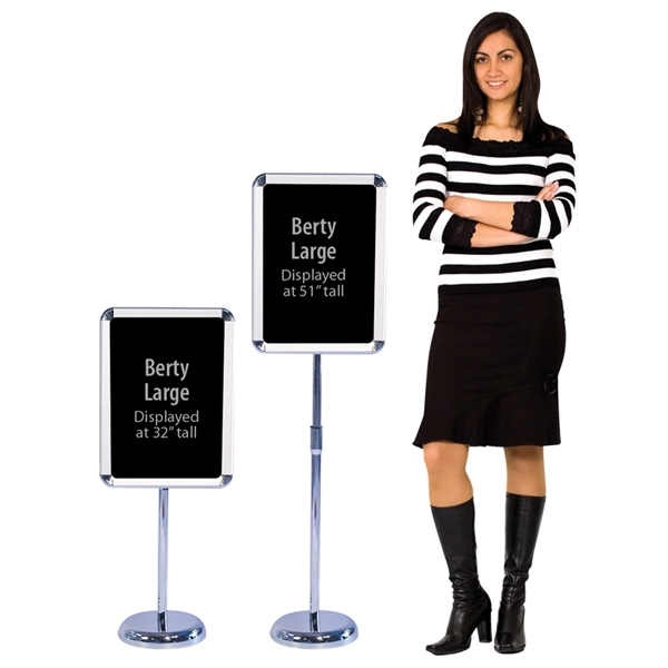 10"D large adjustable banner stand with horizontal or vertical display.... from ASI 30442 Above & Beyond Advertising Products