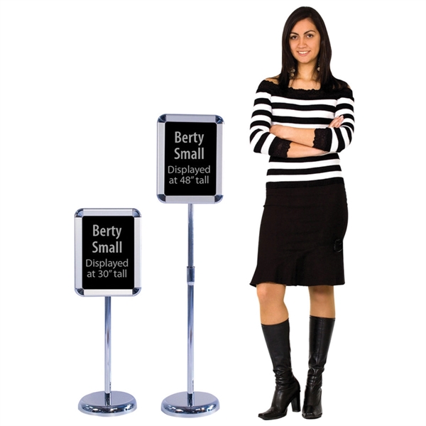 10"D small adjustable banner stand with horizontal or vertical display.... from ASI 30442 Above & Beyond Advertising Products