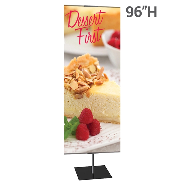 24" X 96"  Adjustable height double sided banner stand... from ASI 30442 Above & Beyond Advertising Products