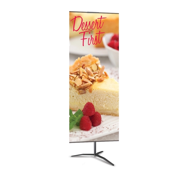 24" X 96"  Adjustable height double sided banner stand... from ASI 30442 Above & Beyond Advertising Products