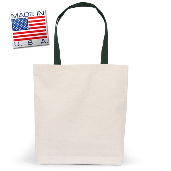 Mini-Me gusset tote in natural canvas with polyweb handles. Eco-friendly solution.... from ASI 66230 Landes Inc