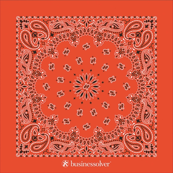 22" x 22" cotton bandana with American paisley print.... from ASI 44020 Bandanna Promotions By CARO-LINE / Bandanna Promotions
