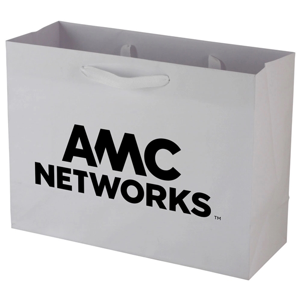 Made from 180 GSM non-laminated white kraft paper, these shopping totes... from ASI 75731 PWS / Pacific Western Sales/Cater Line