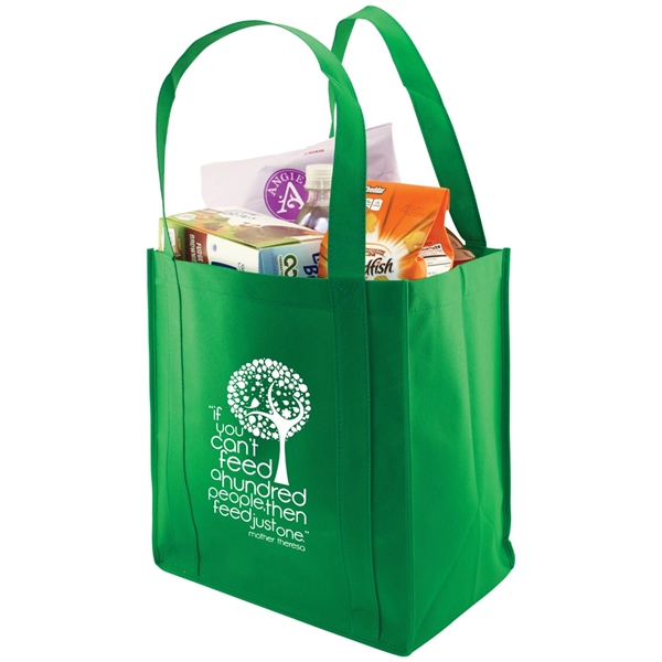 The ultimate grocery tote for any purpose! Made from 100 GSM... from ASI 75731 PWS / Pacific Western Sales/PWS