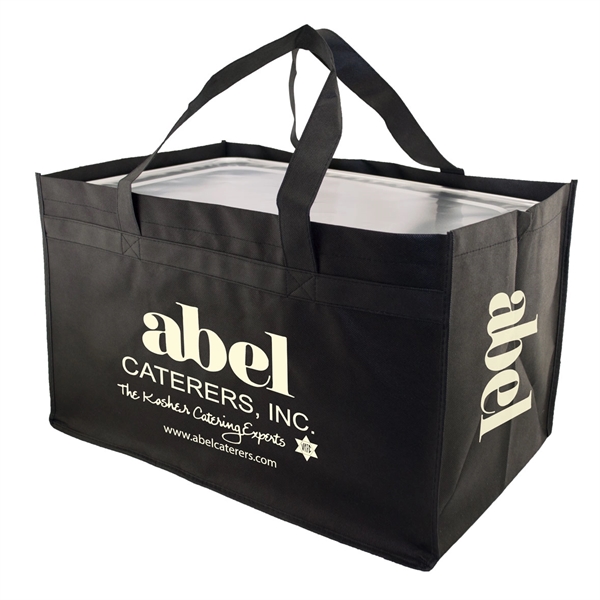 22" x 13" x 14" non-woven polypropylene catering tote; fits 4... from ASI 75731 PWS / Pacific Western Sales/PWS