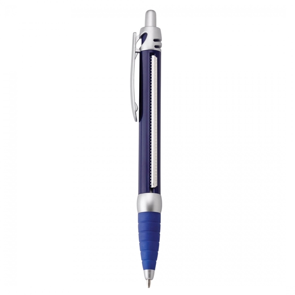 Plastic push-action pen with customized double-sided imprint on a retractable banner.... from ASI 88660 Spector & Co.
