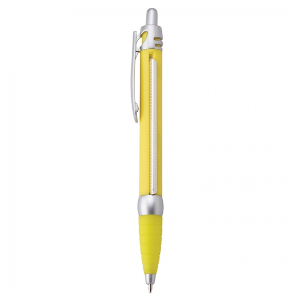 Plastic push-action pen with customized double-sided imprint on a retractable banner.... from ASI 88660 Spector & Co.