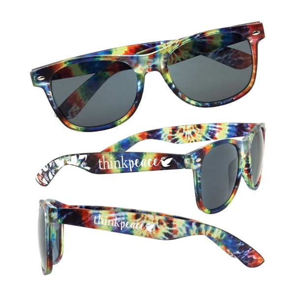 Tie-dye patterned sunglasses with 100% UV protection and shatter-resistant lenses.... from ASI 62190 Illini
