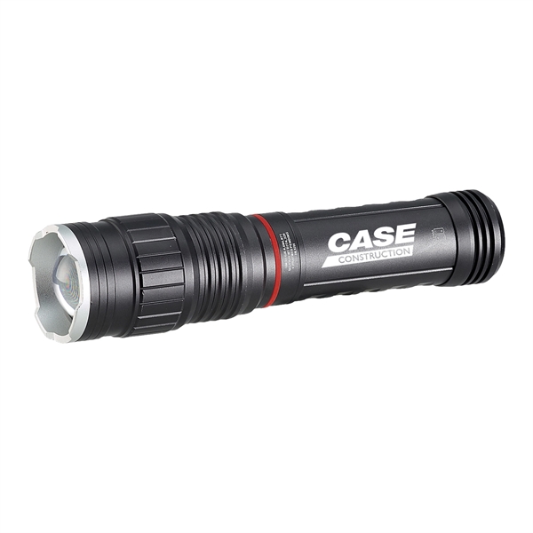Water-and-impact-resistant anodized aluminum flashlight with 4 light modes (high, low, red... from ASI 46170 Compass Industries Inc