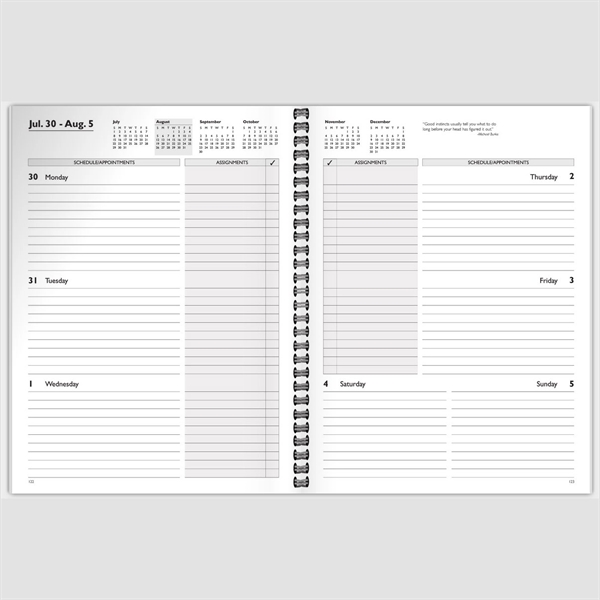 Wire-bound Motivational planner with leatherette cover.... from ASI 48575 Datamax International Inc / The Datamax Collection