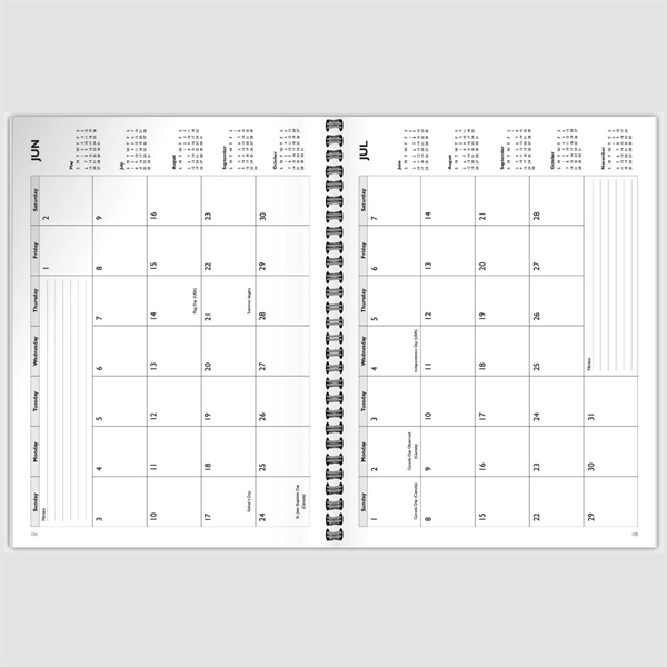 Wire-bound Motivational planner with leatherette cover.... from ASI 48575 Datamax International Inc / The Datamax Collection