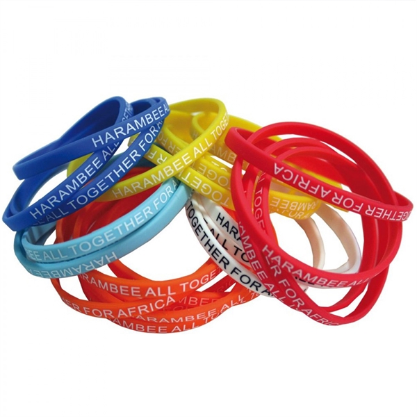 1/4" skinny bands silicone wristband.... from ASI 90859 Tempo Industries Inc