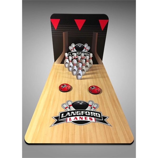 Customizable 9.875" x 5.875" medium-density fibreboard table top bowling game with... from ASI 68207 MAC Specialties Ltd / Sport Products Sport Products Plus