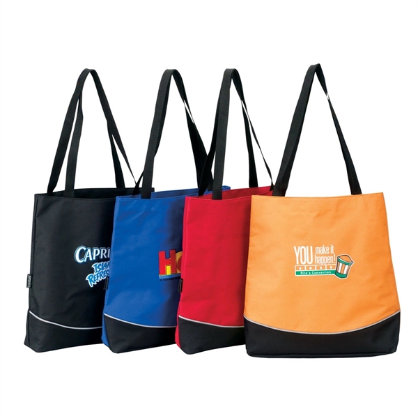 Stylish, affordable polyester convention tote.... from ASI 79384 Preferred Nation Inc / G-tech