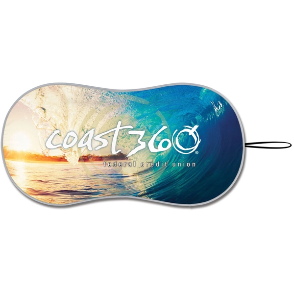 Full Color full bleed Single loop fabric sunshade for the front... from ASI 37586 Auto-Sun-shade/Intertek