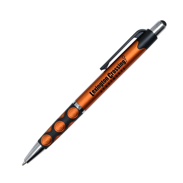Stylus pen with a unique comfortable grip. Available in five colors.... from ASI 68850 Markon Pen & Pencil Inc