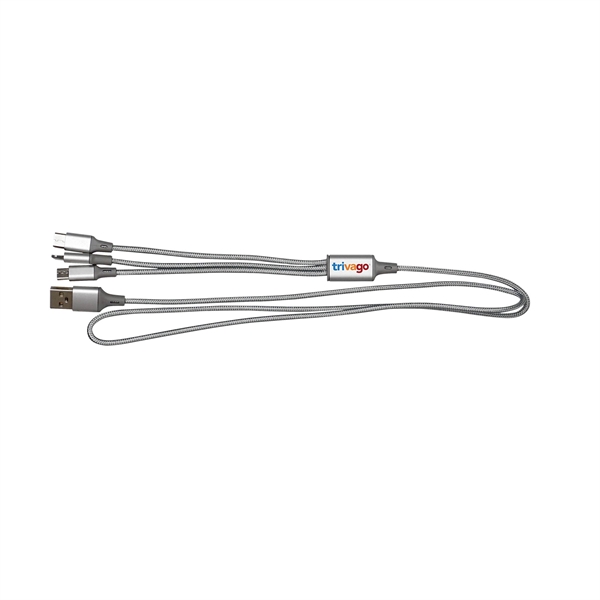 3' METALLIC 3-IN-1 CABLE WITH TYPE C USB... from ASI 30208 A P Specialties / AP Specialties