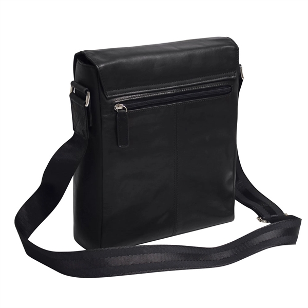 Columbian leather, woven trim, magnetic flap, tablet sleeve, shoulder strap.... from ASI 79384 Preferred Nation Inc / G-tech