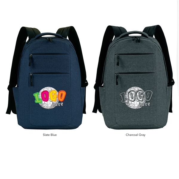 Premium laptop backpack with a zip lined pocket with RFID blocking,... from ASI 46420 Continental Mkting Svc Inc / CMBags