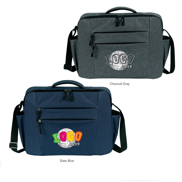 Premium laptop briefcase with a zippered main compartment and a padded... from ASI 46420 Continental Mkting Svc Inc / CMBags