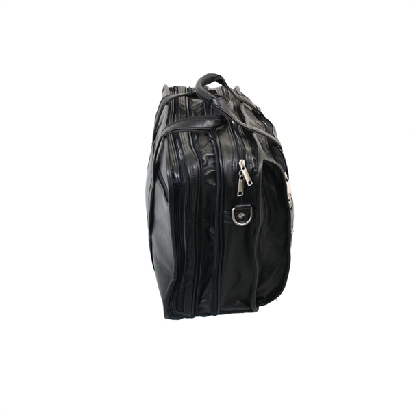 Expandable Napa cowhide leather soft black brief with double compartments.... from ASI 79384 Preferred Nation Inc / G-tech