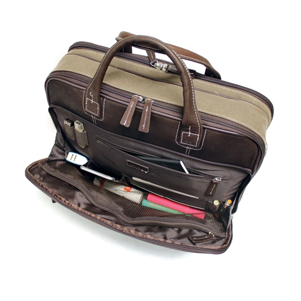 Canvas case  with compartment in the back for 17" computer.... from ASI 79384 Preferred Nation Inc / Bellino