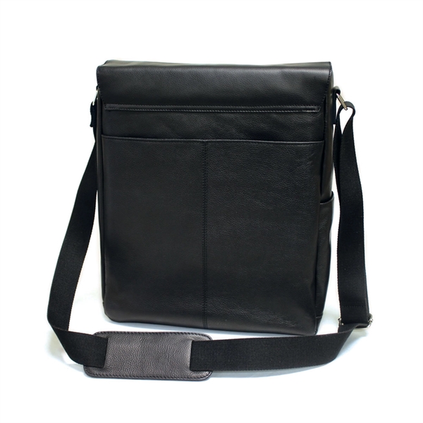 Messenger bag made of NAPA leather with padded zip pocket for... from ASI 79384 Preferred Nation Inc / Bellino