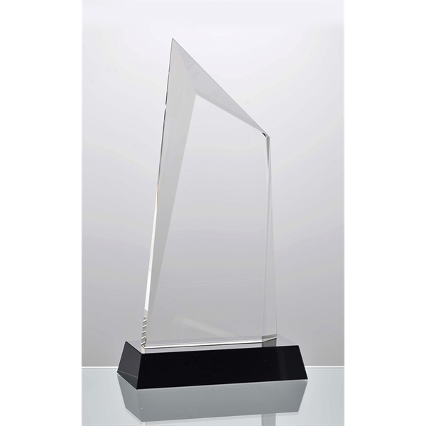 10" x 5" optical crystal award with customization.... from ASI 71920 Moderne Glass Company Inc