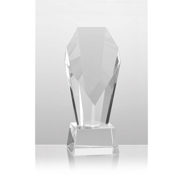 7.5" x 2.75" optical crystal award with customization.... from ASI 71920 Moderne Glass Company Inc
