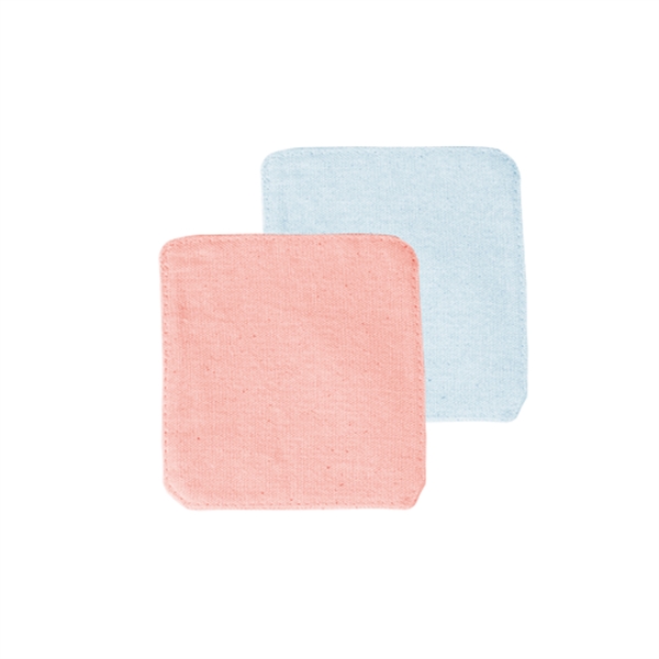 Double-ply 4.5" square natural, colored or denim canvas coaster.... from ASI 74710 Numo