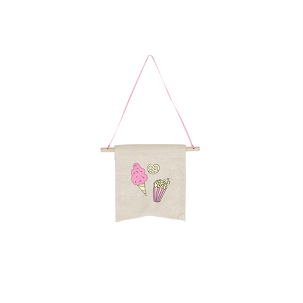 5" x 5.5" Guidon-style natural, colored or denim canvas pennant with... from ASI 74710 Numo
