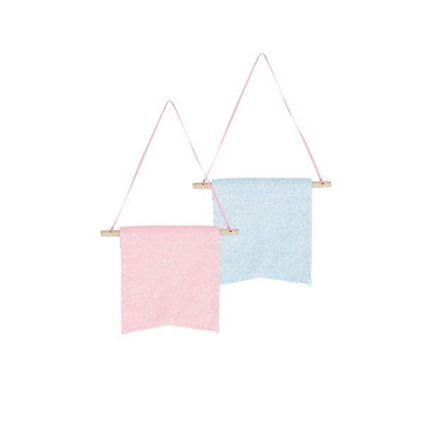 5" x 5.5" Guidon-style natural, colored or denim canvas pennant with... from ASI 74710 Numo