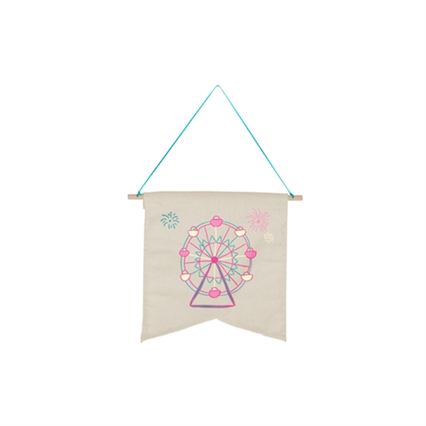 8.5" x 9" Guidon-style natural, colored or denim canvas pennant with... from ASI 74710 Numo