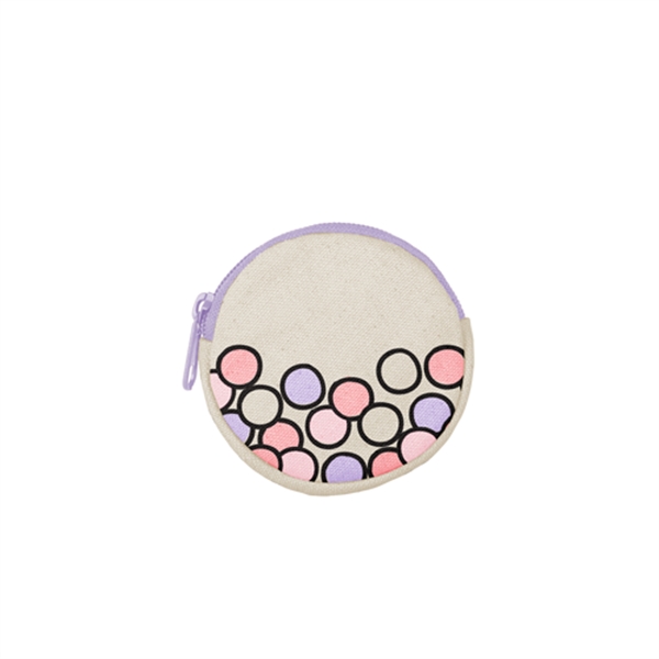 4" small round canvas change pouch with zippered closure.... from ASI 74710 Numo