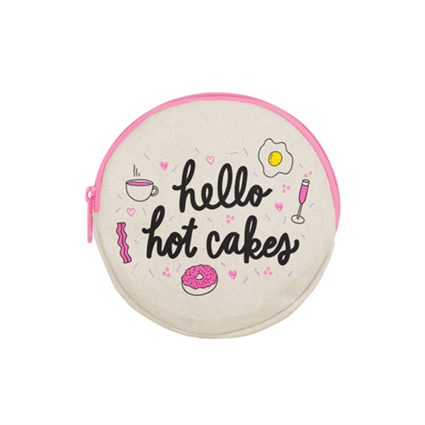 6" round natural, colored or denim canvas pouch with zipper closure.... from ASI 74710 Numo