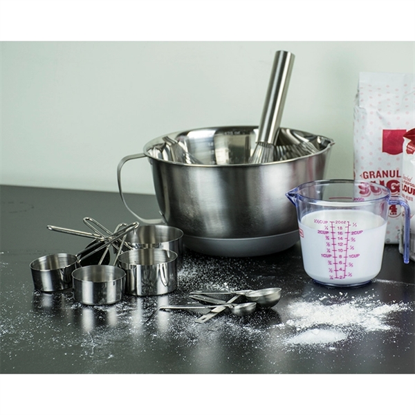 Set of four attached cups made of stainless steel with 1/4... from ASI 38120 Ball Pro / Diversified Quality Kitchenware