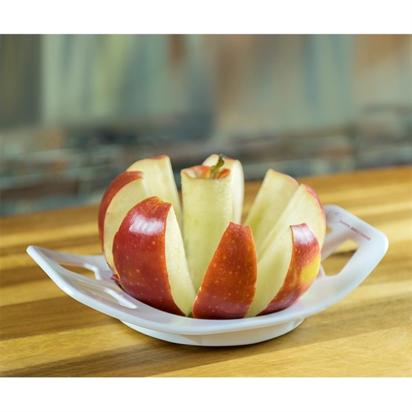 7" white slicer/corer for apples that slices them into eight pieces.... from ASI 38120 Ball Pro / Diversified Quality Kitchenware