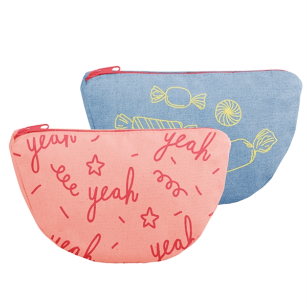 8.5" x 5.5" x 3.5" wedge-shaped natural, colored or denim canvas... from ASI 74710 Numo