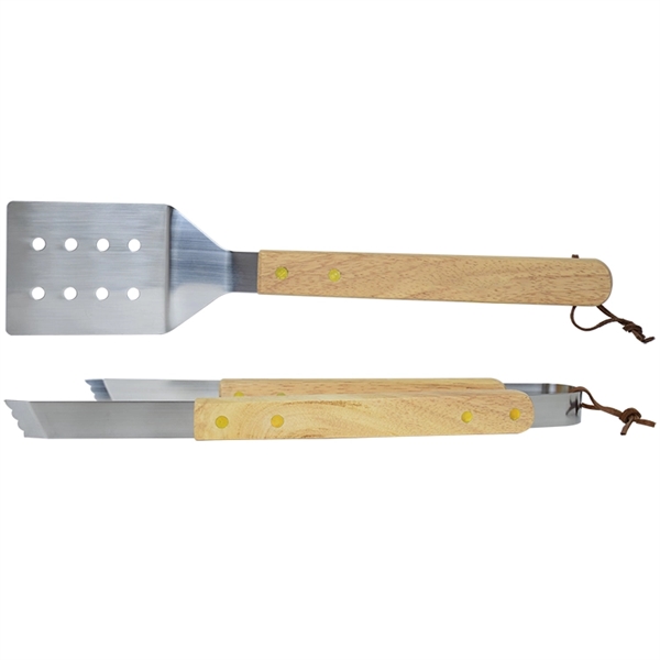 BBQ wood grill set that includes a turner and tong in... from ASI 38120 Ball Pro / Diversified Quality Kitchenware