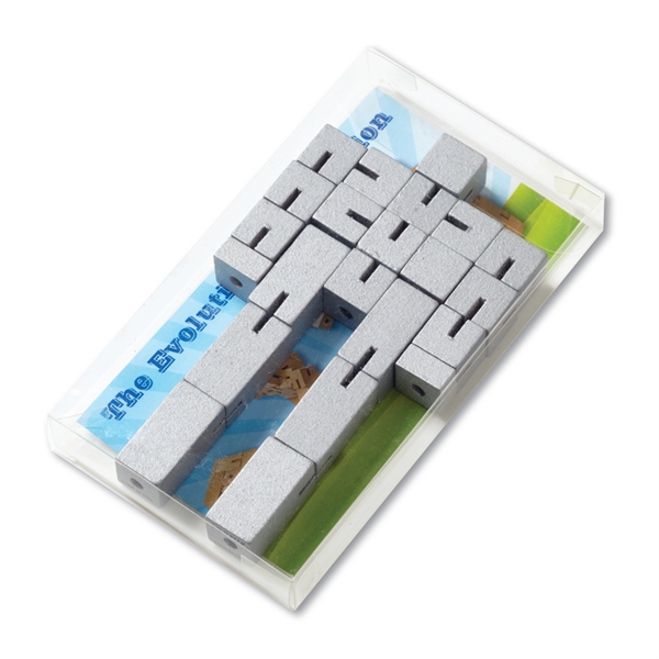 7" posable robot that's inspired by Japanese kumiki puzzles that turns... from ASI 63549 Jornik Manufacturing Corp / Jornik