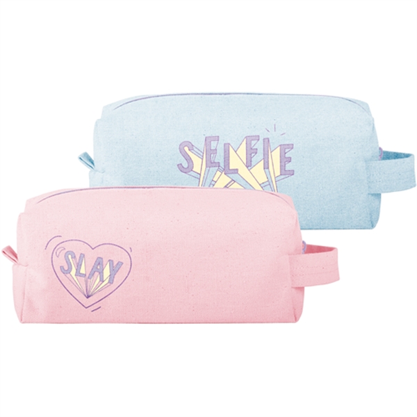 9.5" x 5" x 3.75 natural, colored, or denim canvas toiletries... from ASI 74710 Numo