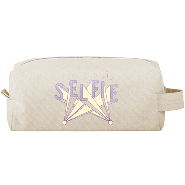 9.5" x 5" x 3.75 natural, colored, or denim canvas toiletries... from ASI 74710 Numo