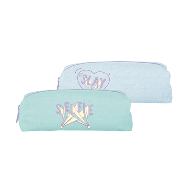 7.75" x 2.5" x 2.5" rectangular canvas toiletries bag with zippered... from ASI 74710 Numo