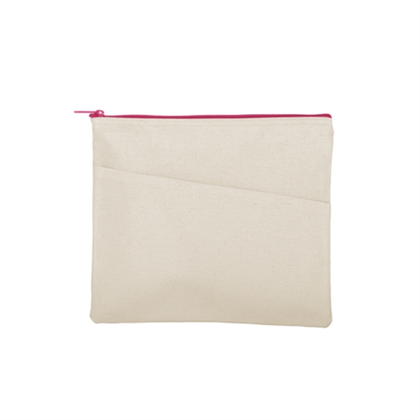 Large canvas document pouch wit zippered closure and diagonal pocket on... from ASI 74710 Numo