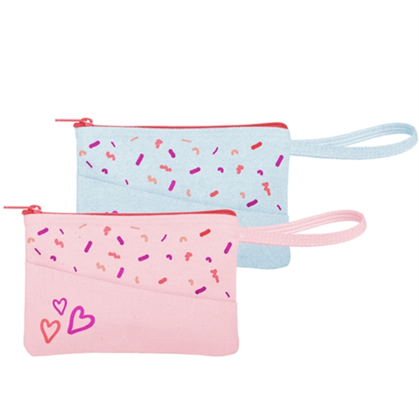 Small, rectangular, flat canvas pouch with zippered closure, wrist strap and... from ASI 74710 Numo