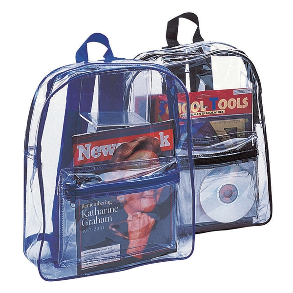 Clear PVC security backpack with zipper.... from ASI 30442 Above & Beyond Advertising Products / PromoAdLine